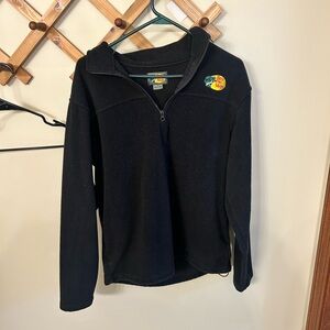 Bass Pro Shops Black Fleece Jacket with Yellow Patch